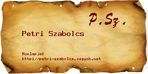 Petri Szabolcs névjegykártya